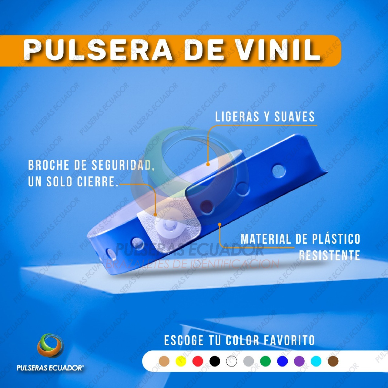 Pulseras plásticas o de Vinil